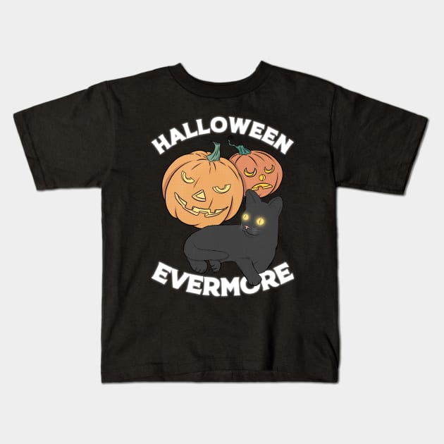 Halloween Evermore Kids T-Shirt by Justanos